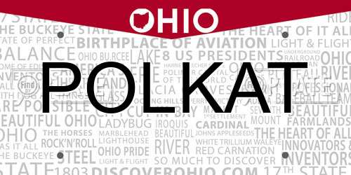 POLKAT Ohio License Plate