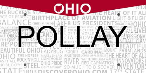 POLLAY Ohio License Plate