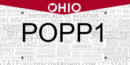 POPP1 Ohio License Plate