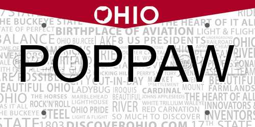 POPPAW Ohio License Plate