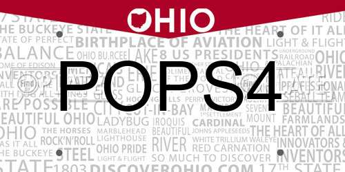POPS4 Ohio License Plate