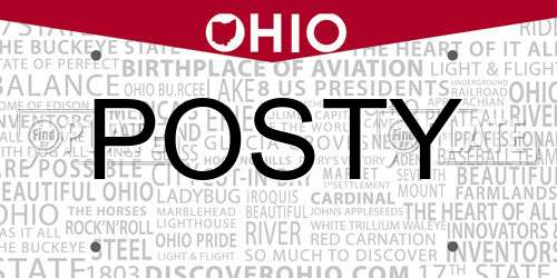 POSTY Ohio License Plate