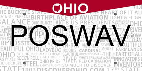 POSWAV Ohio License Plate