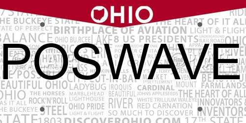 POSWAVE Ohio License Plate