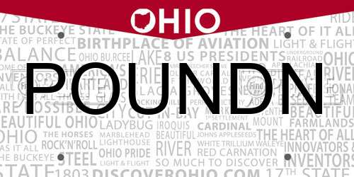 POUNDN Ohio License Plate