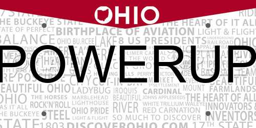 POWERUP Ohio License Plate