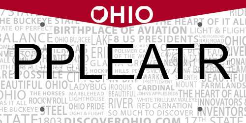 PPLEATR Ohio License Plate