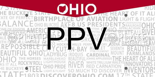 PPV Ohio License Plate