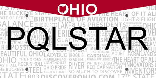 PQLSTAR Ohio License Plate