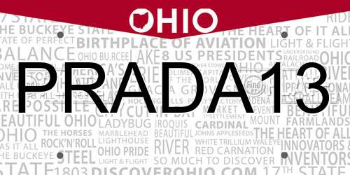 PRADA13 Ohio License Plate