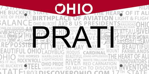 PRATI Ohio License Plate