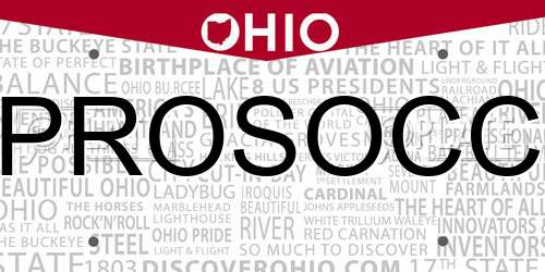 PROSOCC Ohio License Plate