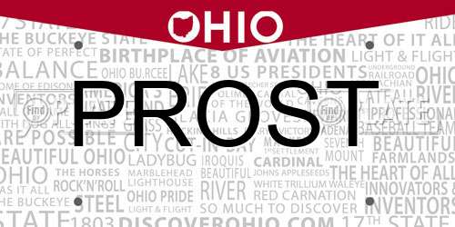 PROST Ohio License Plate