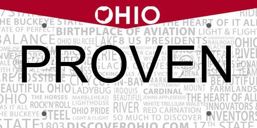 PROVEN Ohio License Plate