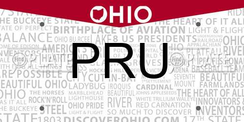 PRU Ohio License Plate
