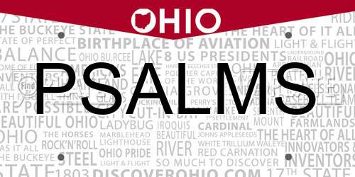 PSALMS Ohio License Plate