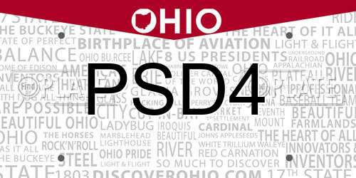 PSD4 Ohio License Plate