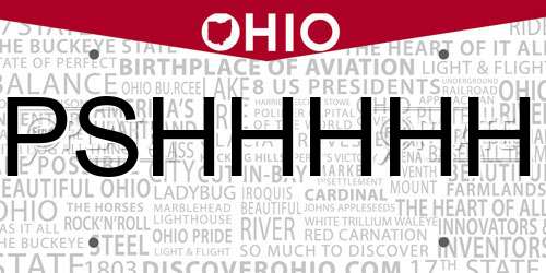 PSHHHHH Ohio License Plate