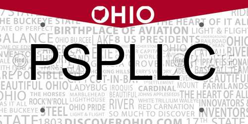 PSPLLC Ohio License Plate