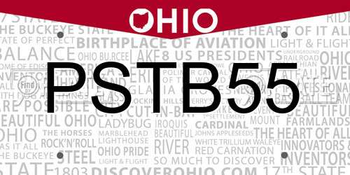 PSTB55 Ohio License Plate