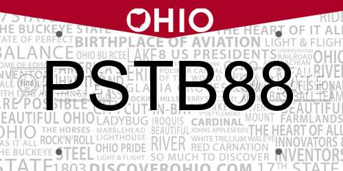 PSTB88 Ohio License Plate