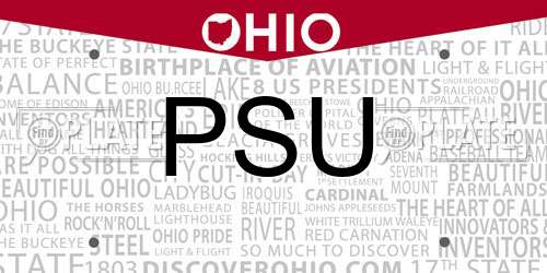 PSU Ohio License Plate