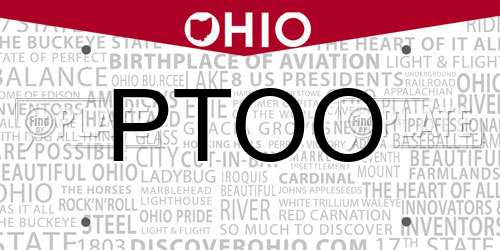 PTOO Ohio License Plate