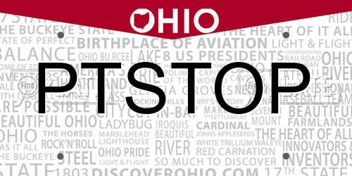 PTSTOP Ohio License Plate