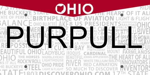 PURPULL Ohio License Plate