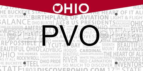PVO Ohio License Plate