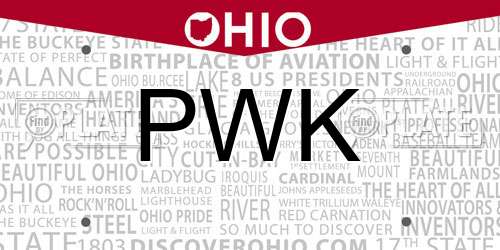 PWK Ohio License Plate