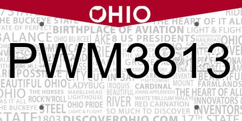 PWM3813 Ohio License Plate