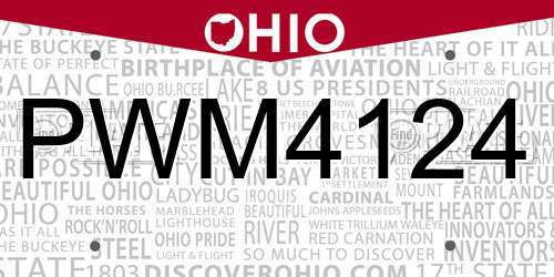 PWM4124 Ohio License Plate