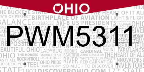 PWM5311 Ohio License Plate
