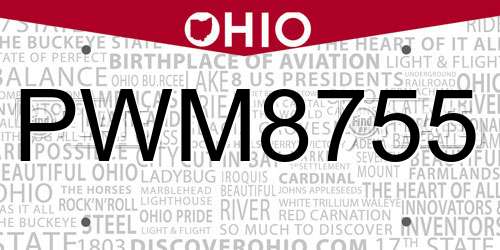 PWM8755 Ohio License Plate