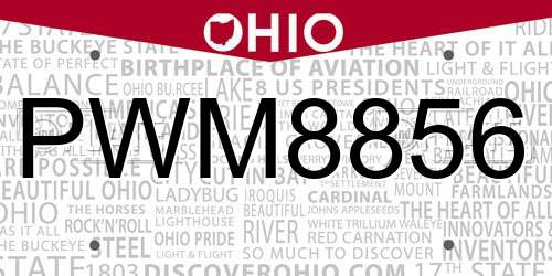 PWM8856 Ohio License Plate