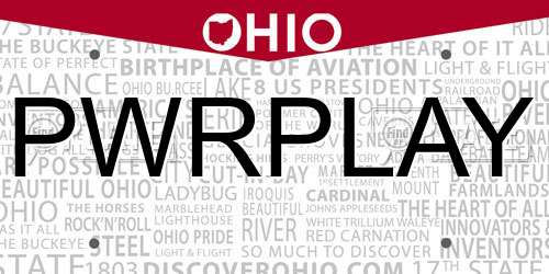 PWRPLAY Ohio License Plate