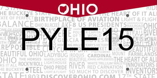 PYLE15 Ohio License Plate