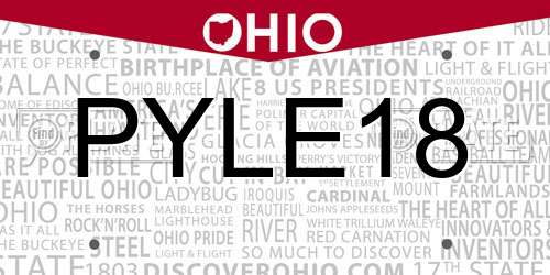 PYLE18 Ohio License Plate