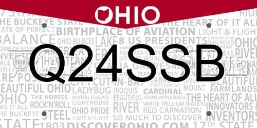 Q24SSB Ohio License Plate