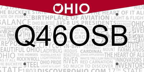 Q46OSB Ohio License Plate