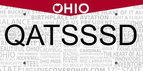 QATSSSD Ohio License Plate