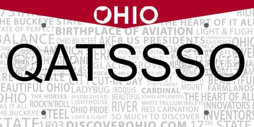 QATSSSO Ohio License Plate