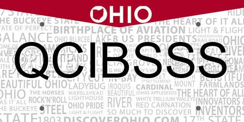QCIBSSS Ohio License Plate