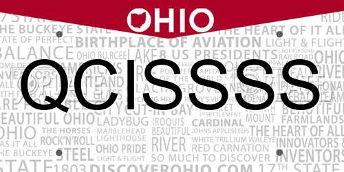 QCISSSS Ohio License Plate
