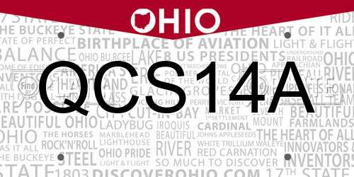 QCS14A Ohio License Plate