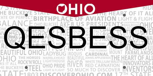QESBESS Ohio License Plate