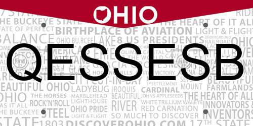 QESSESB Ohio License Plate