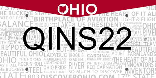 QINS22 Ohio License Plate