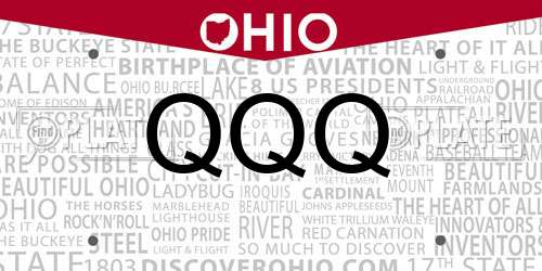 QQQ Ohio License Plate